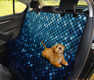 Blue Disco Lights Pattern Print Pet Car Back Seat Cover