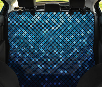 Blue Disco Lights Pattern Print Pet Car Back Seat Cover
