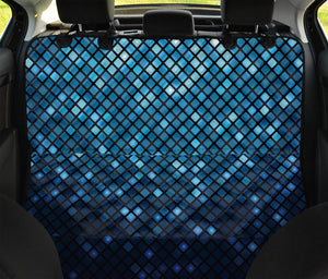 Blue Disco Lights Pattern Print Pet Car Back Seat Cover