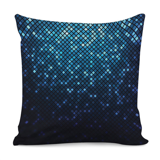 Blue Disco Lights Pattern Print Pillow Cover