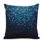 Blue Disco Lights Pattern Print Pillow Cover