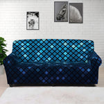 Blue Disco Lights Pattern Print Sofa Cover