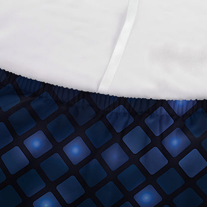 Blue Disco Lights Pattern Print Sofa Cover