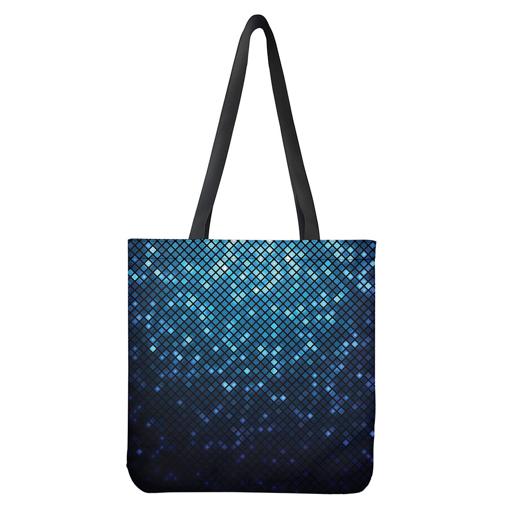 Blue Disco Lights Pattern Print Tote Bag