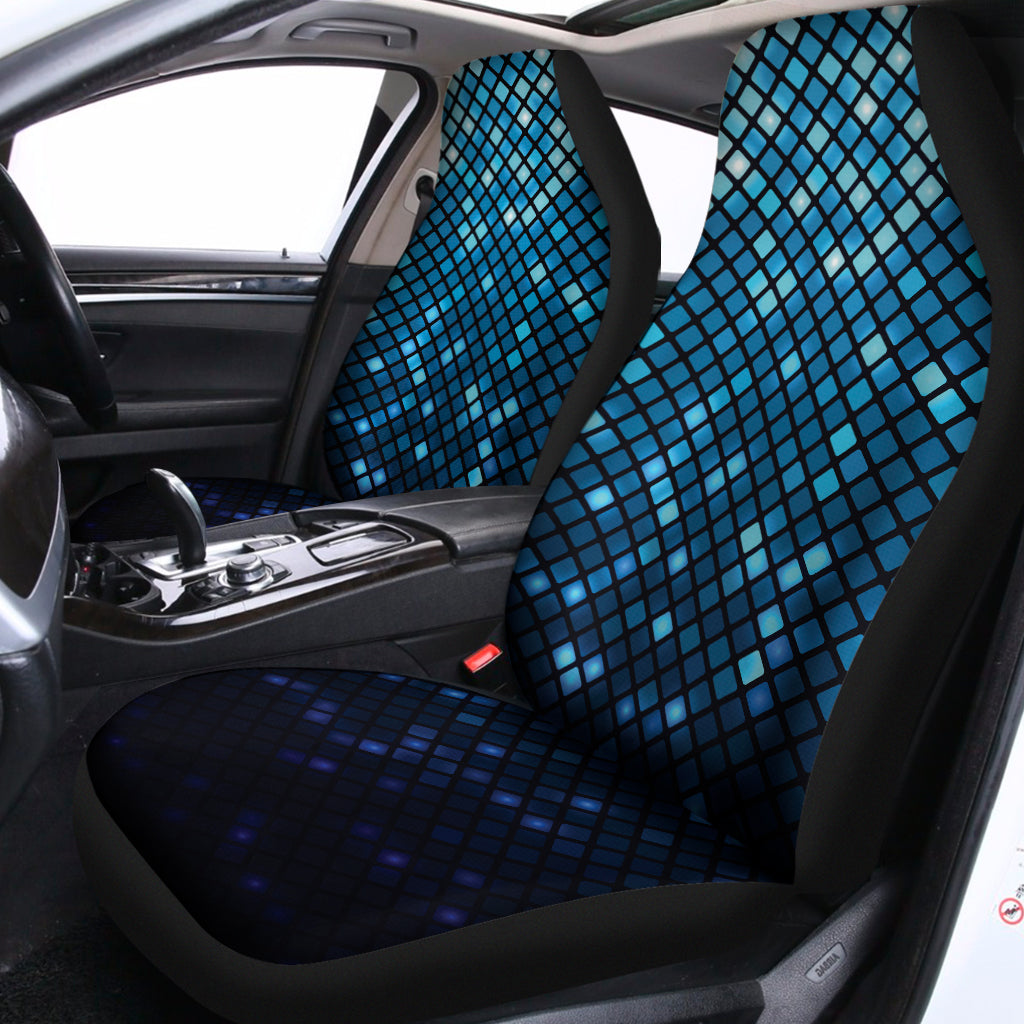 Blue Disco Lights Pattern Print Universal Fit Car Seat Covers