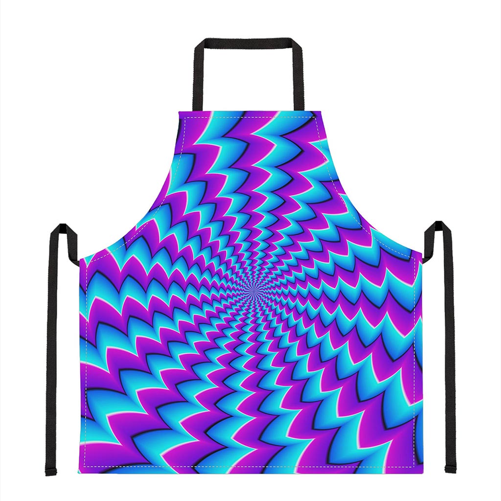 Blue Dizzy Moving Optical Illusion Apron