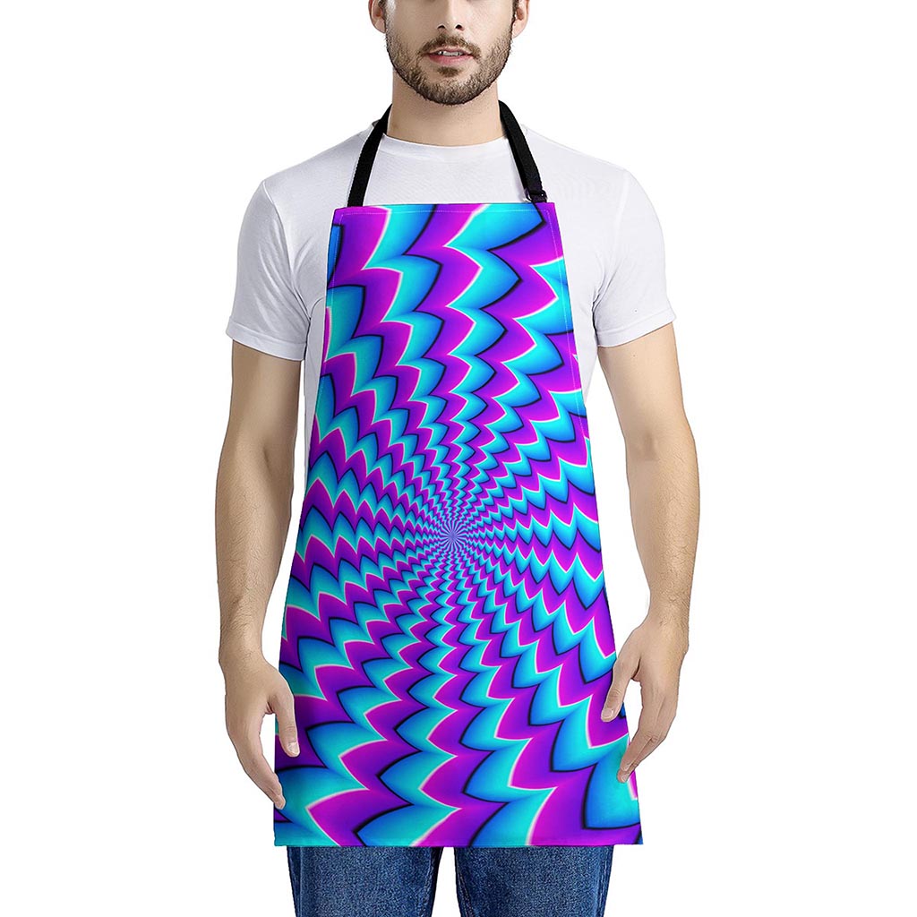 Blue Dizzy Moving Optical Illusion Apron
