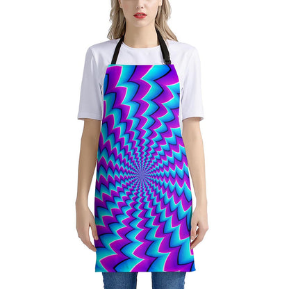 Blue Dizzy Moving Optical Illusion Apron