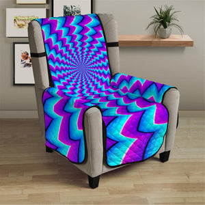 Blue Dizzy Moving Optical Illusion Armchair Protector