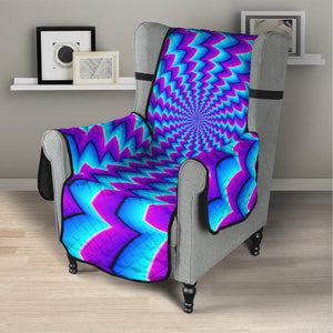 Blue Dizzy Moving Optical Illusion Armchair Protector