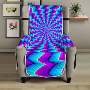 Blue Dizzy Moving Optical Illusion Armchair Protector