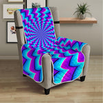 Blue Dizzy Moving Optical Illusion Armchair Protector