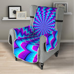 Blue Dizzy Moving Optical Illusion Armchair Protector