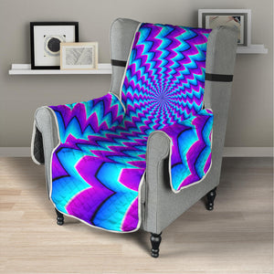 Blue Dizzy Moving Optical Illusion Armchair Protector