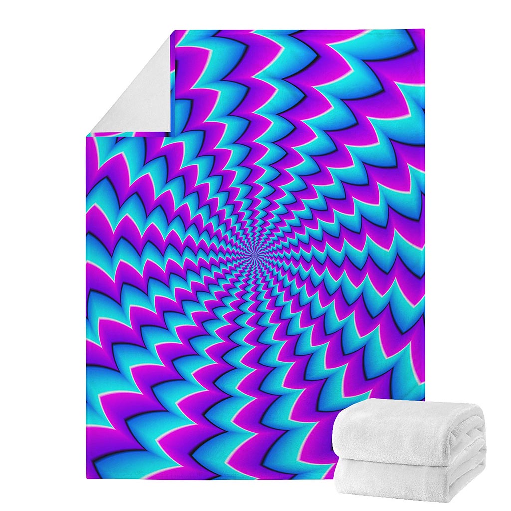 Blue Dizzy Moving Optical Illusion Blanket