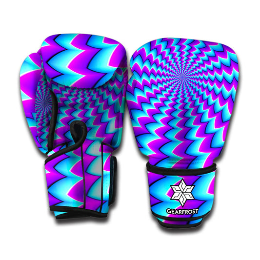 Blue Dizzy Moving Optical Illusion Boxing Gloves