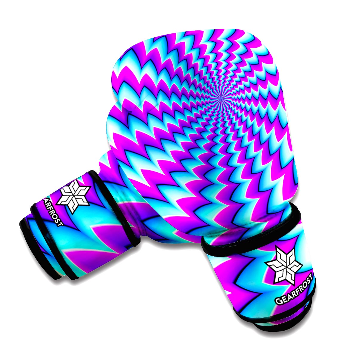 Blue Dizzy Moving Optical Illusion Boxing Gloves