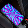 Blue Dizzy Moving Optical Illusion Car Center Console Cover