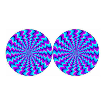 Blue Dizzy Moving Optical Illusion Car Coasters