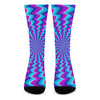 Blue Dizzy Moving Optical Illusion Crew Socks