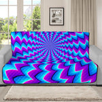 Blue Dizzy Moving Optical Illusion Futon Protector