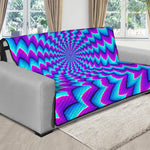 Blue Dizzy Moving Optical Illusion Futon Protector