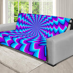 Blue Dizzy Moving Optical Illusion Futon Protector