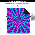 Blue Dizzy Moving Optical Illusion Futon Protector