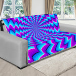 Blue Dizzy Moving Optical Illusion Futon Protector