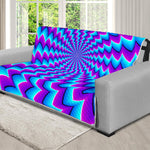 Blue Dizzy Moving Optical Illusion Futon Protector