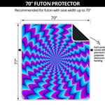 Blue Dizzy Moving Optical Illusion Futon Protector