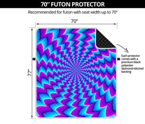 Blue Dizzy Moving Optical Illusion Futon Protector