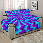 Blue Dizzy Moving Optical Illusion Half Sofa Protector