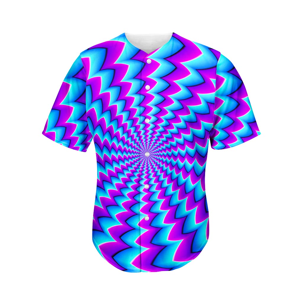 Blue Dizzy Moving Optical Illusion Men's Baseball Jersey