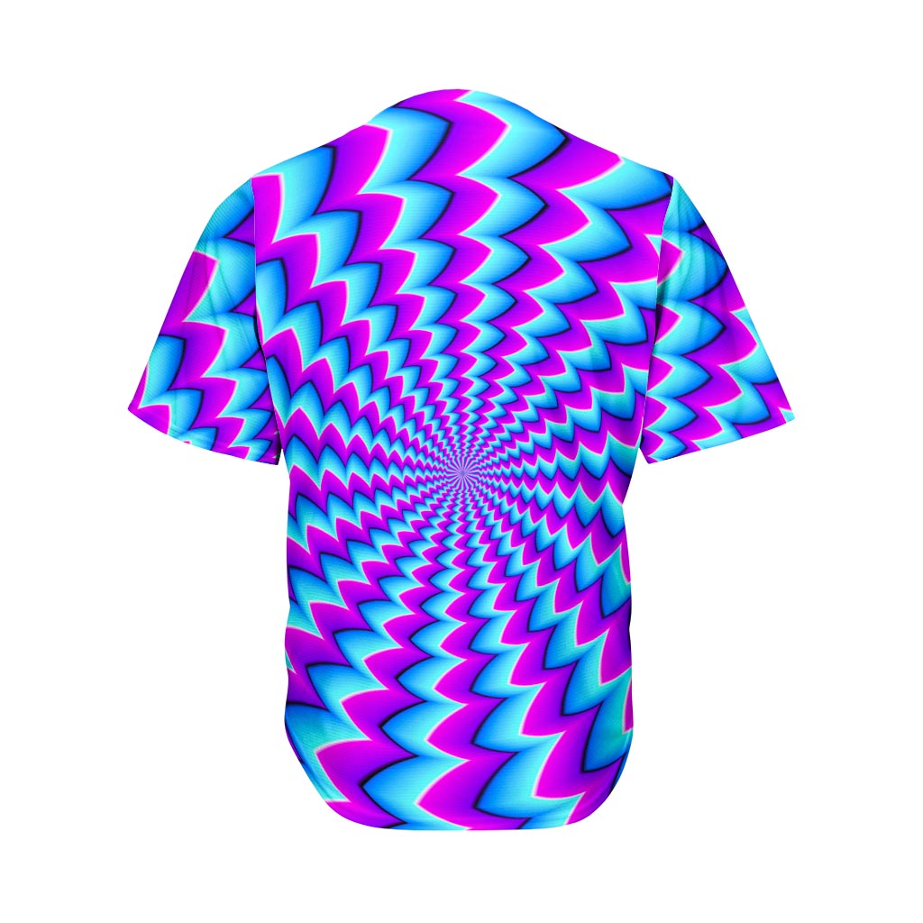Blue Dizzy Moving Optical Illusion Men's Baseball Jersey