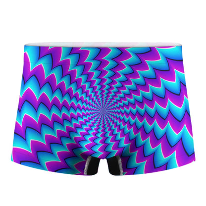 Blue Dizzy Moving Optical Illusion Men's Boxer Briefs