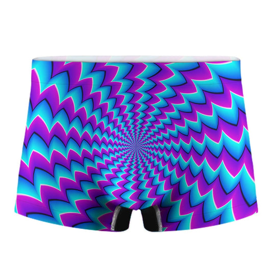 Blue Dizzy Moving Optical Illusion Men's Boxer Briefs