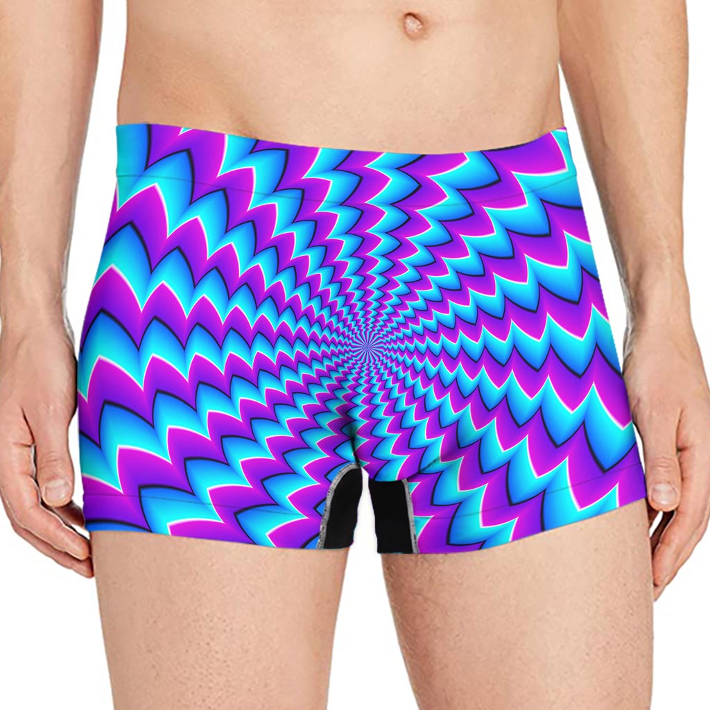 Blue Dizzy Moving Optical Illusion Men's Boxer Briefs