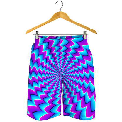 Blue Dizzy Moving Optical Illusion Men's Shorts