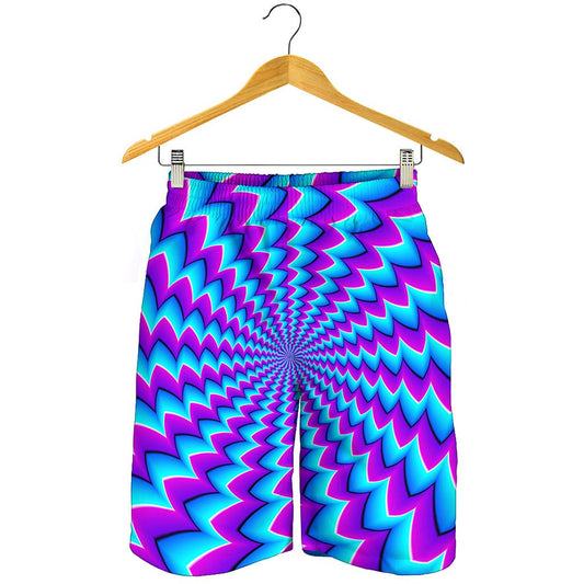 Blue Dizzy Moving Optical Illusion Men's Shorts