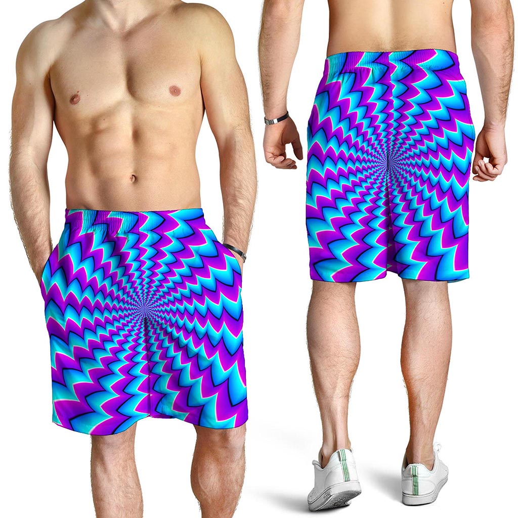Blue Dizzy Moving Optical Illusion Men's Shorts