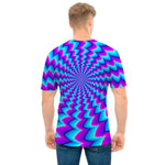 Blue Dizzy Moving Optical Illusion Men's T-Shirt