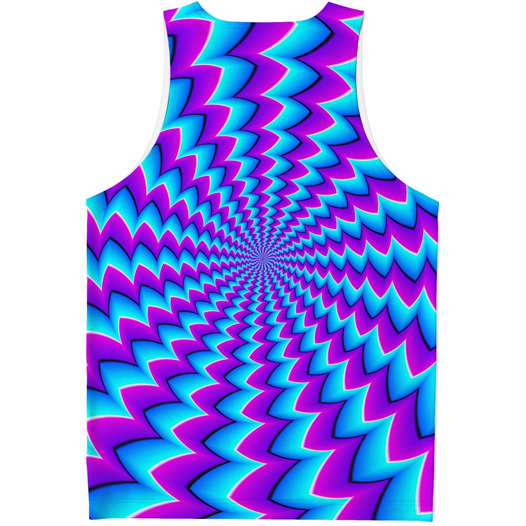 Blue Dizzy Moving Optical Illusion Men's Tank Top