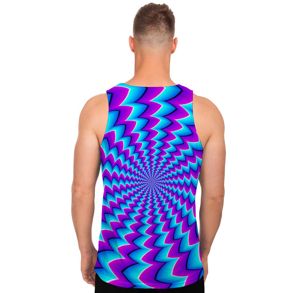 Blue Dizzy Moving Optical Illusion Men's Tank Top