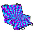 Blue Dizzy Moving Optical Illusion Pet Car Back Seat Cover