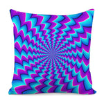 Blue Dizzy Moving Optical Illusion Pillow Cover