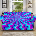 Blue Dizzy Moving Optical Illusion Sofa Protector