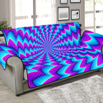 Blue Dizzy Moving Optical Illusion Sofa Protector