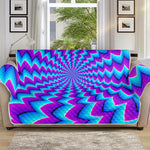 Blue Dizzy Moving Optical Illusion Sofa Protector