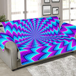 Blue Dizzy Moving Optical Illusion Sofa Protector